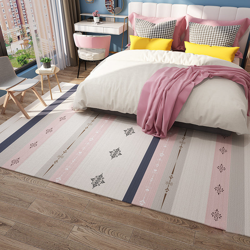 BowLift | Primitive Tribal Rug Multicolor Geometry Rug Non-Slip Back Washable Stain Resistant Rug for Bedroom