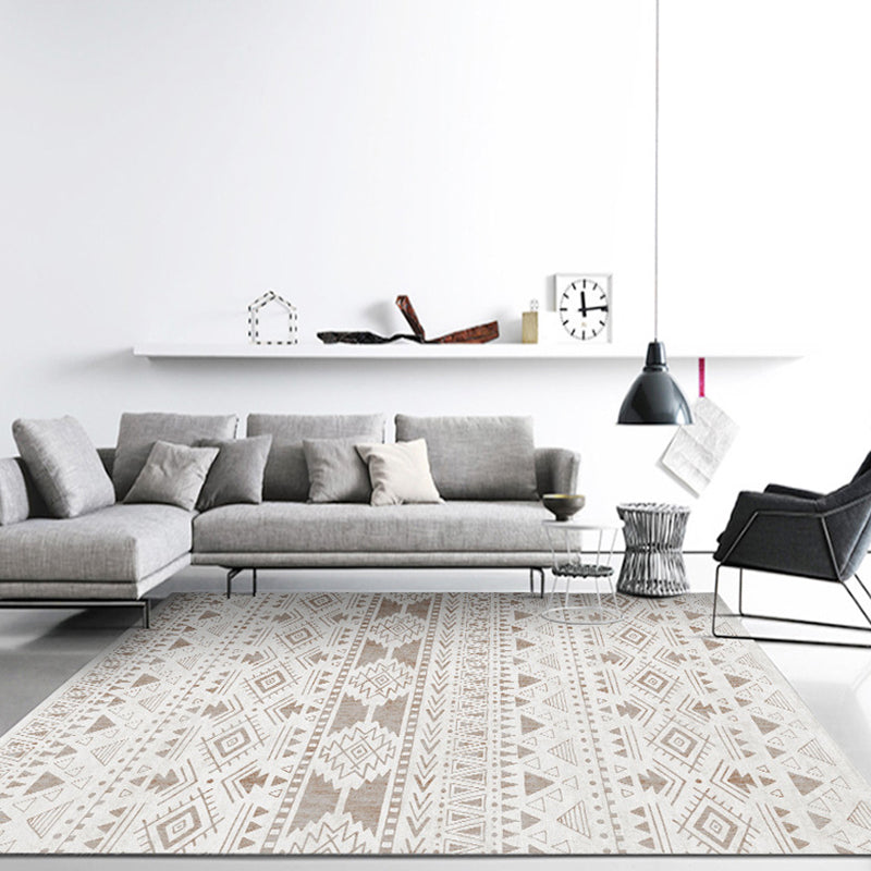 BowLift | Classic Multicolored Southwestern Carpet Polyester Geometry Rug Stain Resistant Non-Slip Pet-Friendly Rug for the Living Room