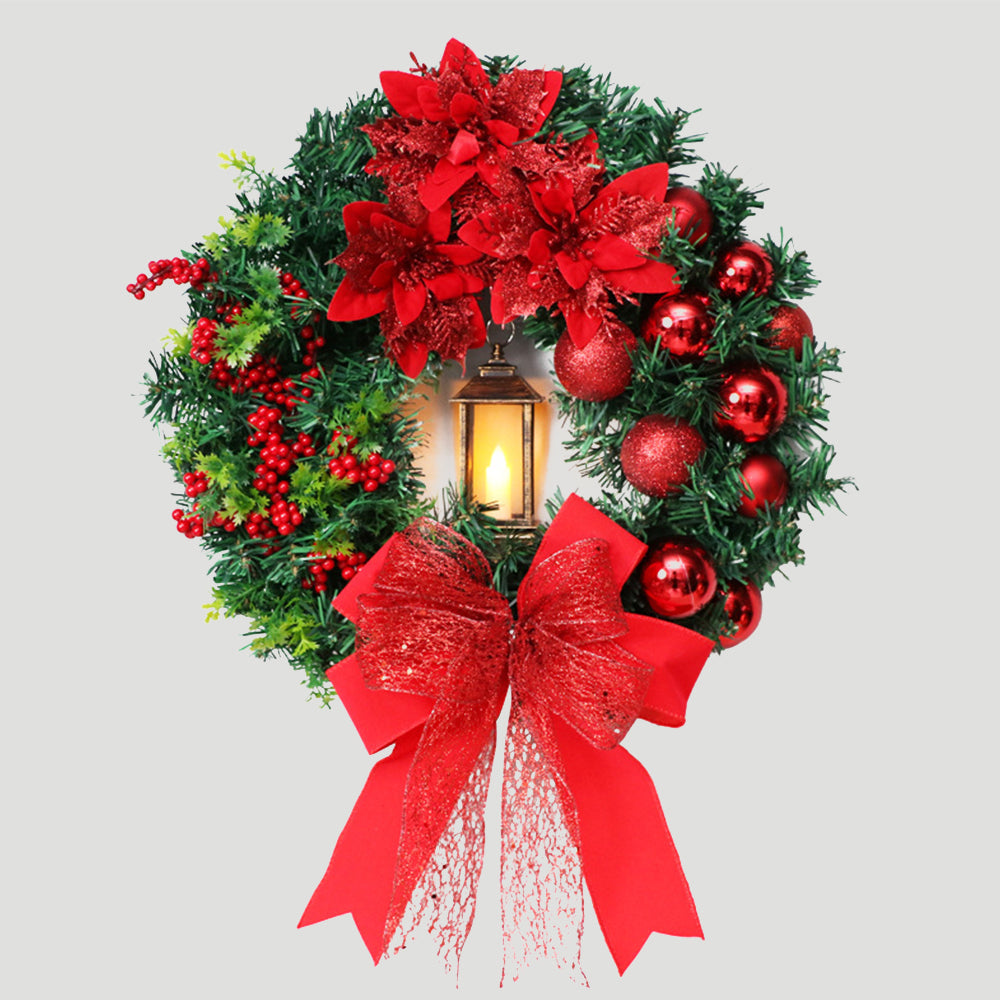 BowLift | Christmas Wreath with LED Lights and Bow