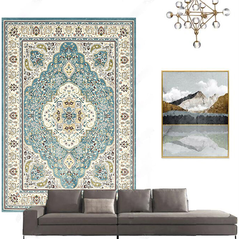 BowLift | Casual floral printed rug multicolored polypropylene indoor rug non-slip backing easy to care for rug for bedroom