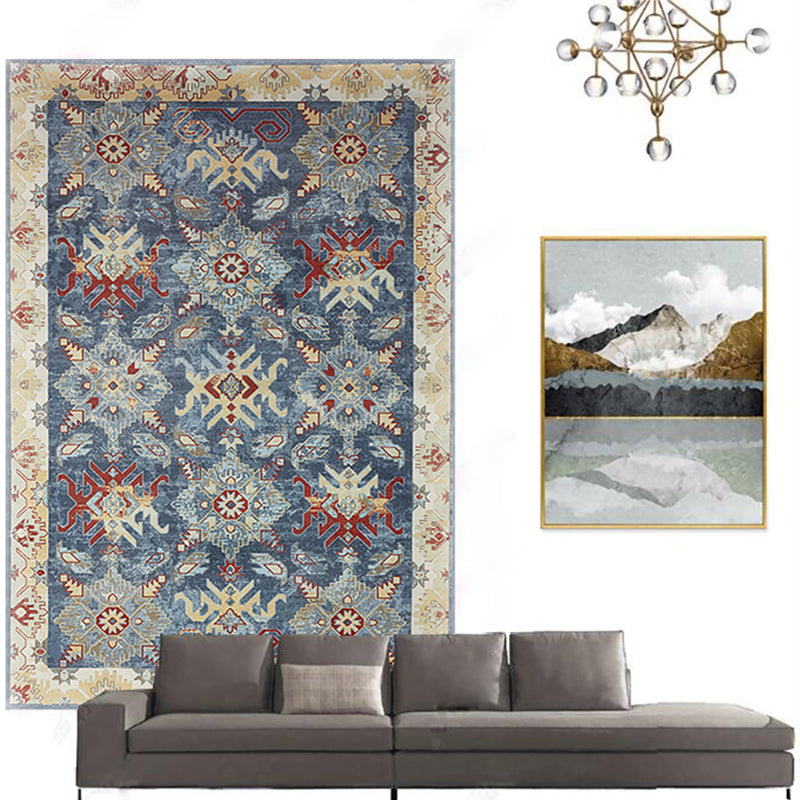 BowLift | Casual floral printed rug multicolored polypropylene indoor rug non-slip backing easy to care for rug for bedroom