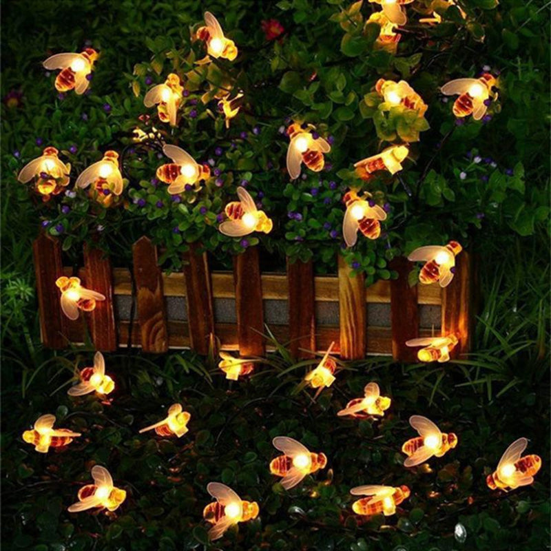 BowLift | Modern Art Deco Waterproof Solar Honey Bees Decoration Plastic LED Outdoor String Light For Garden