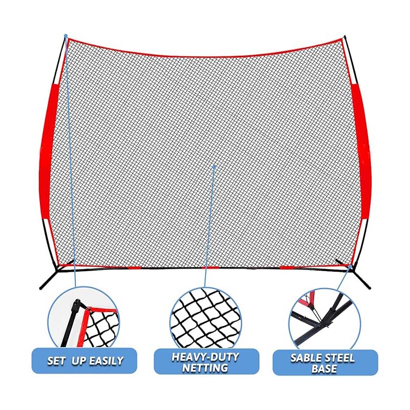 BowLift | 12x9 ft Ball Sports Barrier Netting, Portable Practice Equipment with Carry Bag, Protection Screen for Baseball Softball Lacrosse Soccer Hockey Training