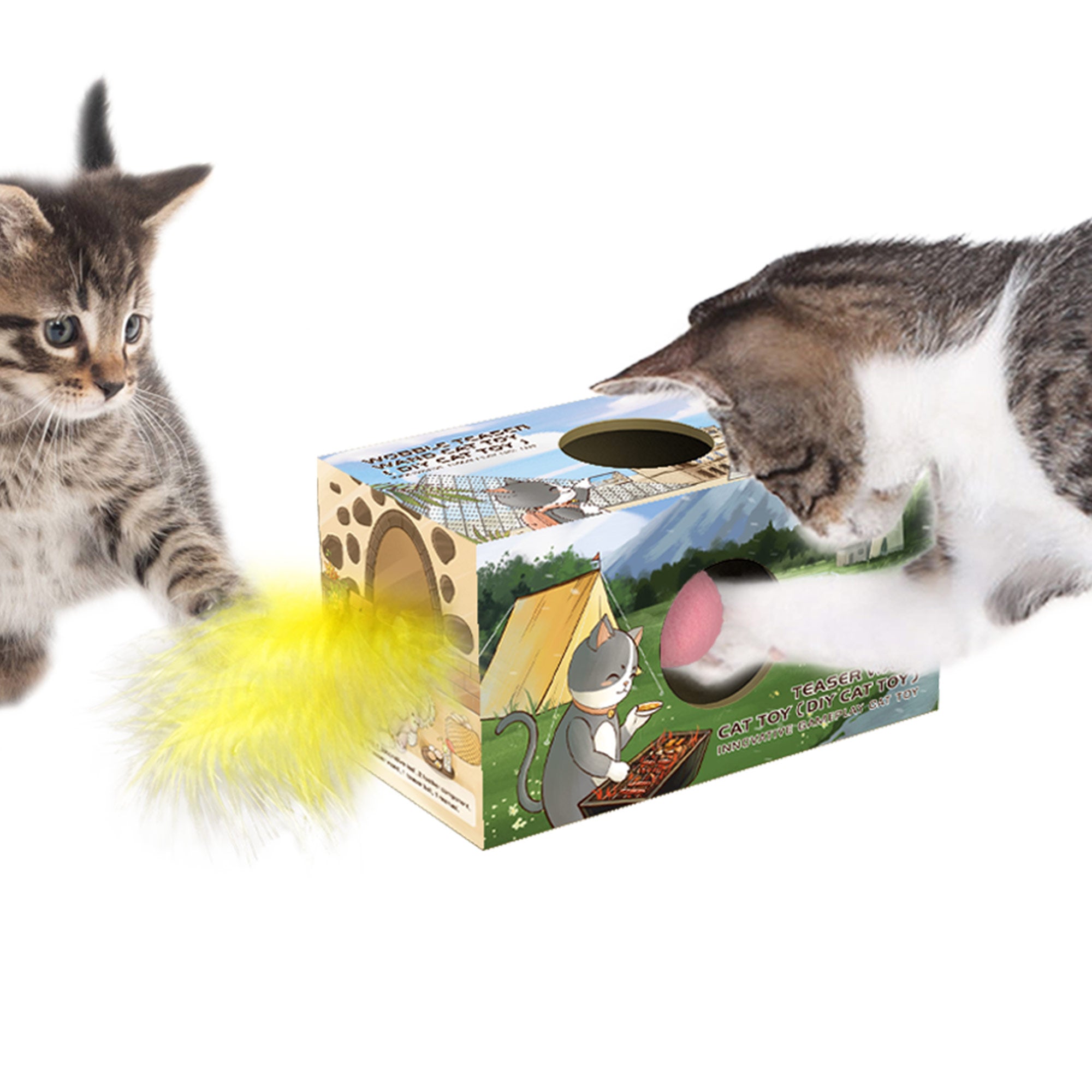 Cherry Radish Wobble Toy – DIY Teaser Play Stick for Cats