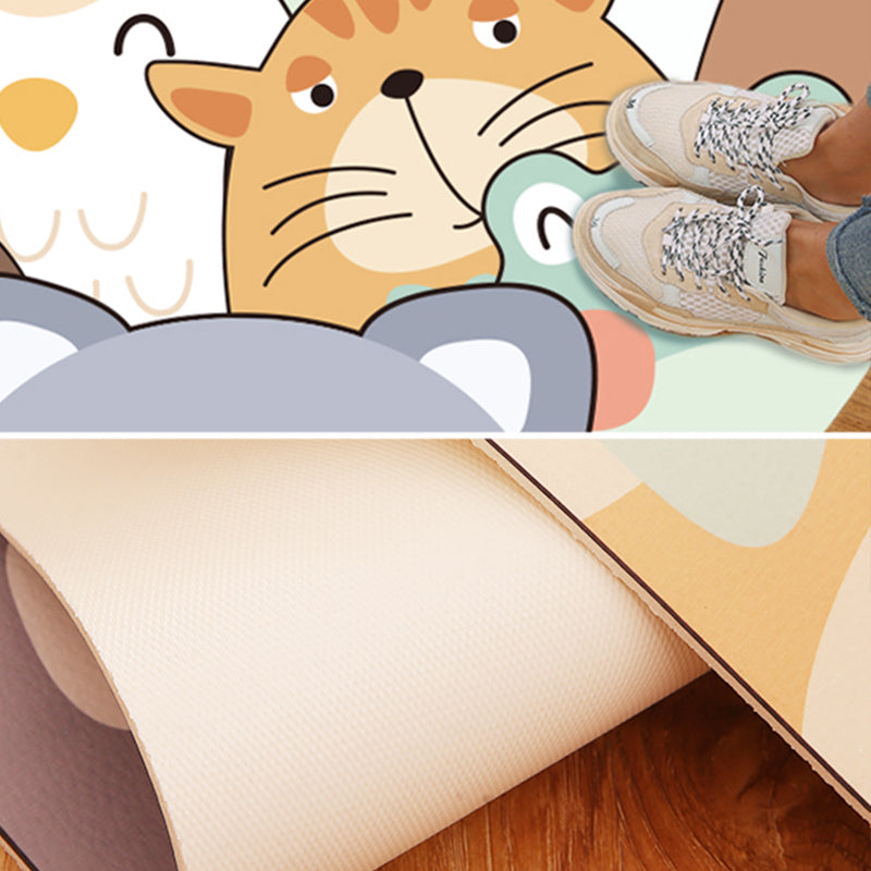 BowLift | Beautiful children's room carpet Multicolored cartoon pattern Indoor carpet PVC stain-resistant machine washable carpet