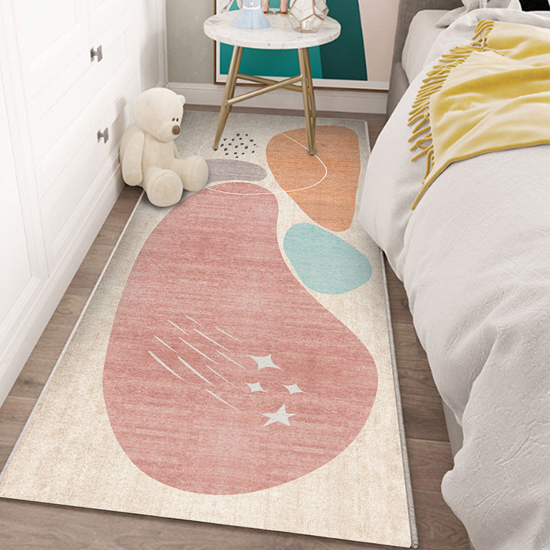 BowLift | Western Bedroom Carpet Multicolored Color Block Indoor Carpet Polyester Non-Slip Underlay Machine Washable Rug