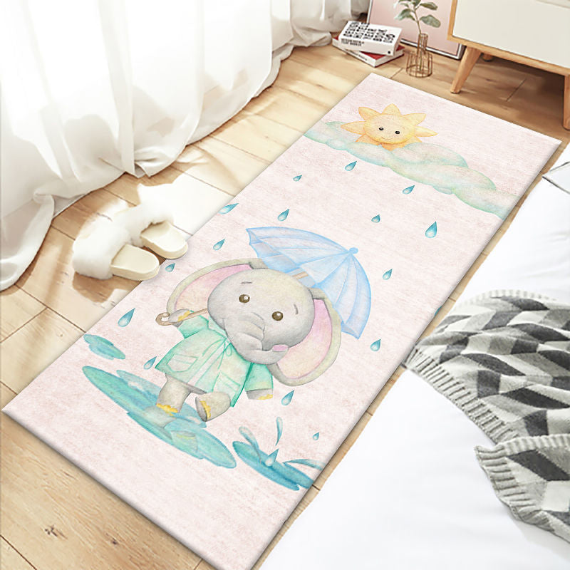 BowLift | Beautiful Bedroom Rug Multicolor Cartoon Printed Indoor Carpet PVC Non-Slip Back Machine Washable Rug