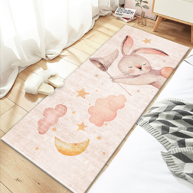 BowLift | Beautiful Bedroom Rug Multicolor Cartoon Printed Indoor Carpet PVC Non-Slip Back Machine Washable Rug