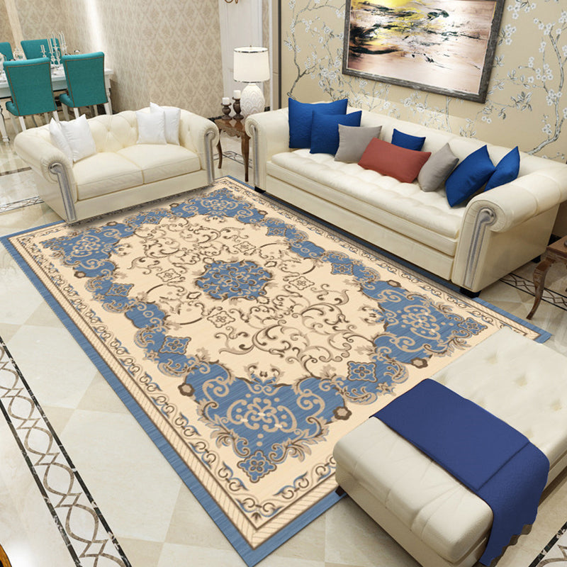 BowLift | Antique Salon Carpet Multicolor Floral Pattern Carpet Polyester Non-Slip Backing Pet-Friendly Indoor Carpet