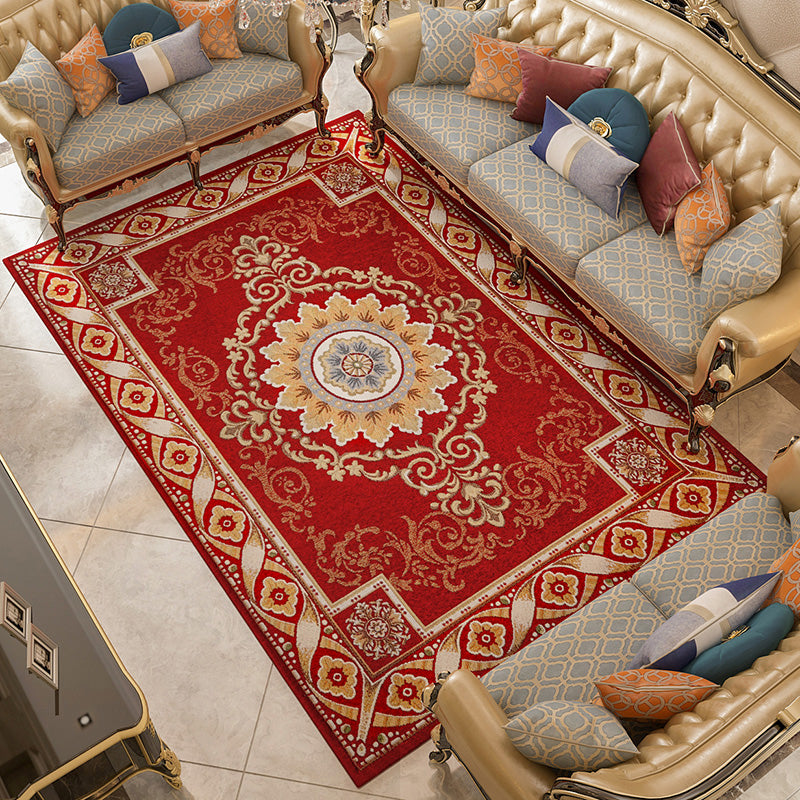 BowLift | Shabby Chic Floral Rug Multicolored Synthetic Rug With Non-Slip Back Stain Resistant Washable Rug for Living Room