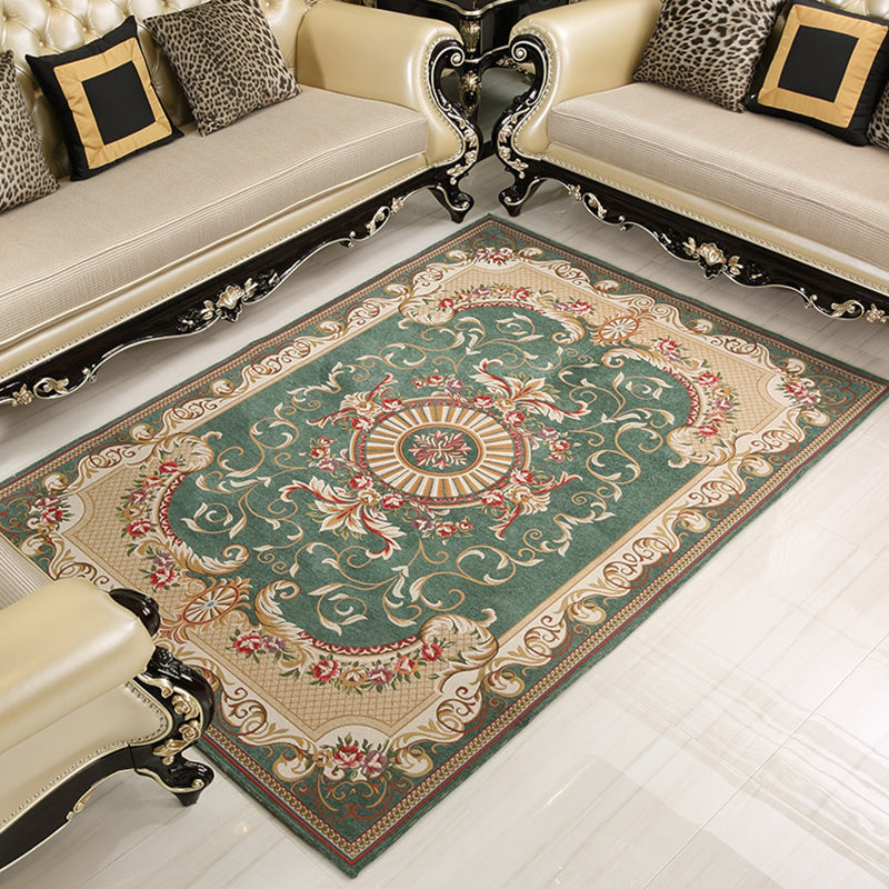 BowLift | Shabby Chic Floral Rug Multicolored Synthetic Rug With Non-Slip Back Stain Resistant Washable Rug for Living Room