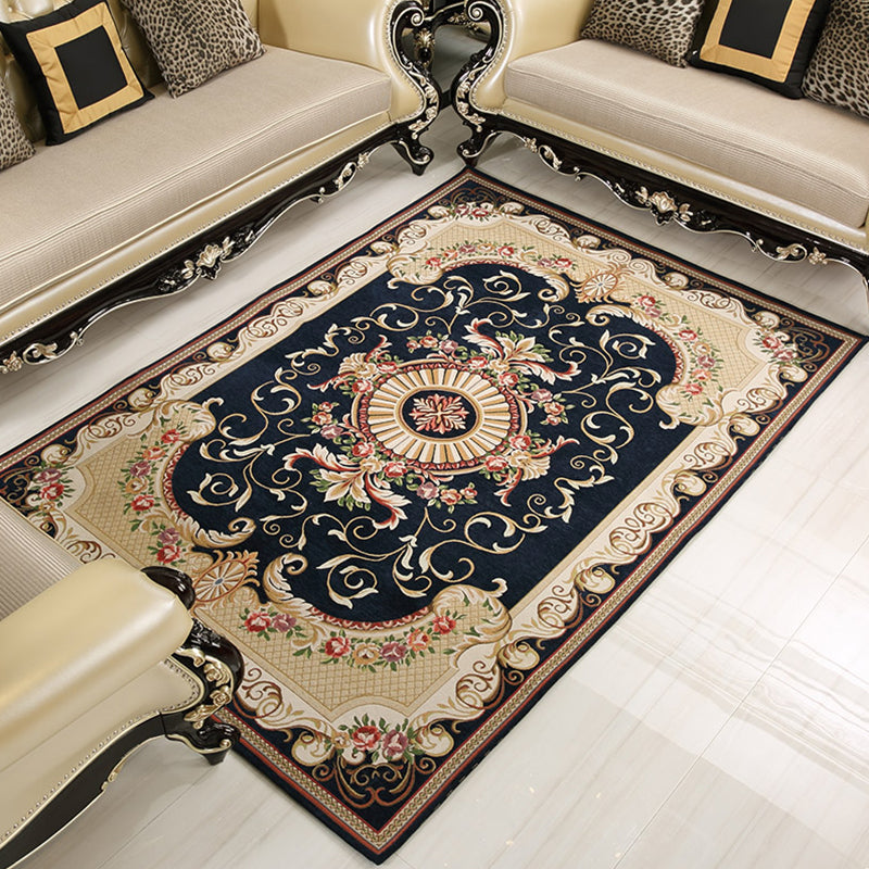 BowLift | Shabby Chic Floral Rug Multicolored Synthetic Rug With Non-Slip Back Stain Resistant Washable Rug for Living Room