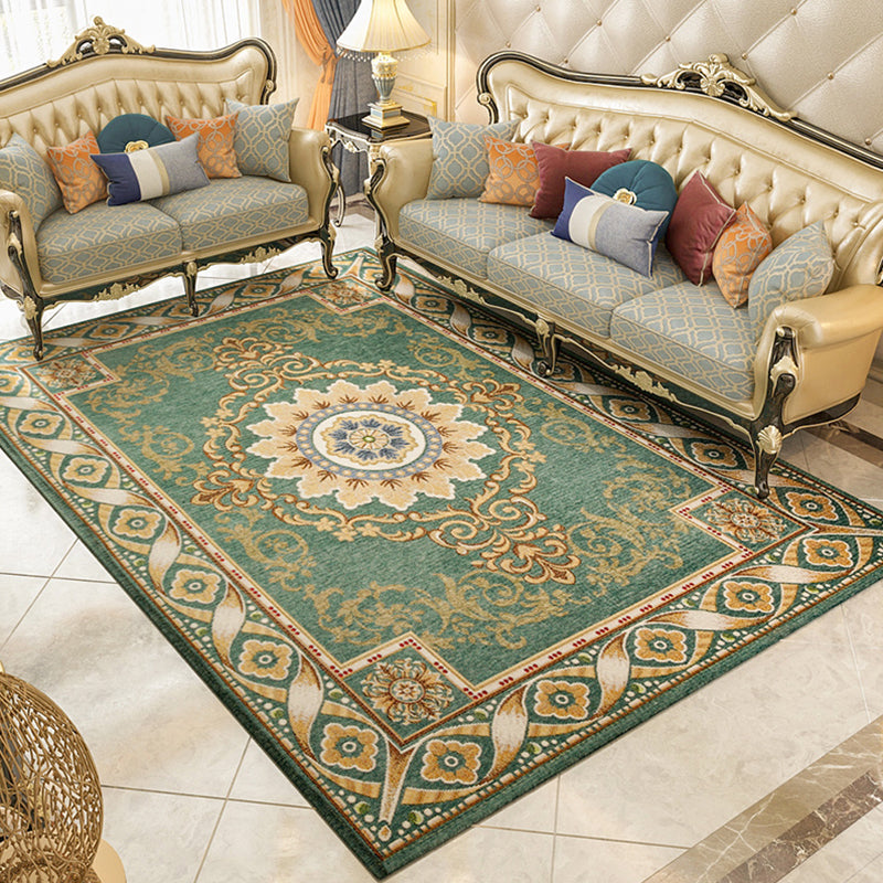 BowLift | Shabby Chic Floral Rug Multicolored Synthetic Rug With Non-Slip Back Stain Resistant Washable Rug for Living Room