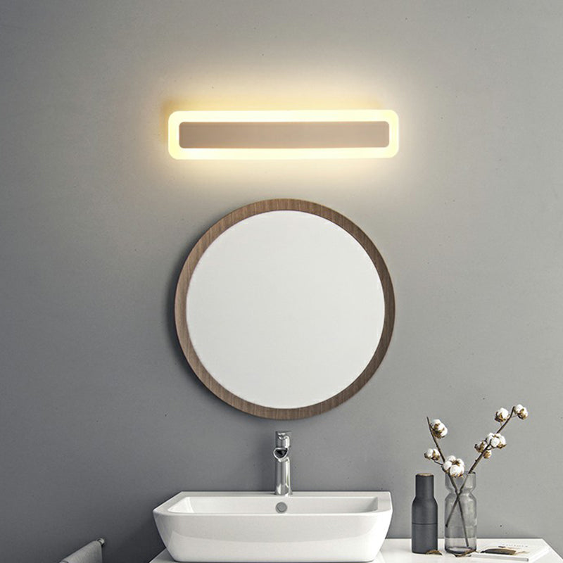 BowLift | Bar-shaped Vanity Light Minimalist Acrylic Bathroom LED Wall Lighting in White
