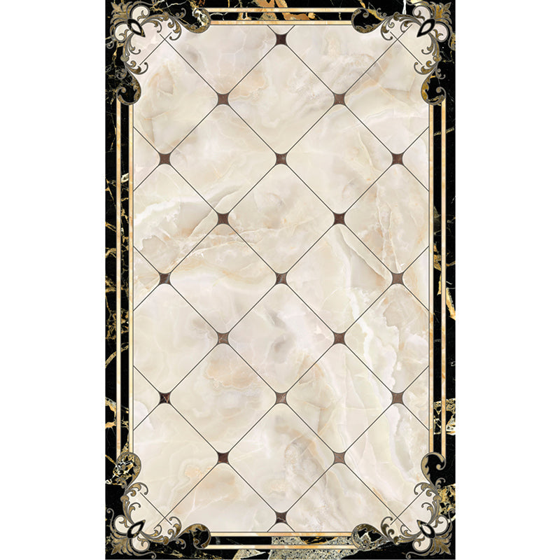 BowLift | Formal Living Room Rug Multicolor Geometric Pattern Area Rug Leather Non-Slip Backing Pet Friendly Easy Care Rug