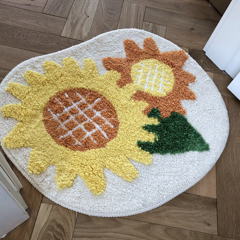 BowLift | Calming Bedroom Rug Multicolored Floral Pattern Indoor Rug Non-Slip Back Stain-Resistant Area Rug