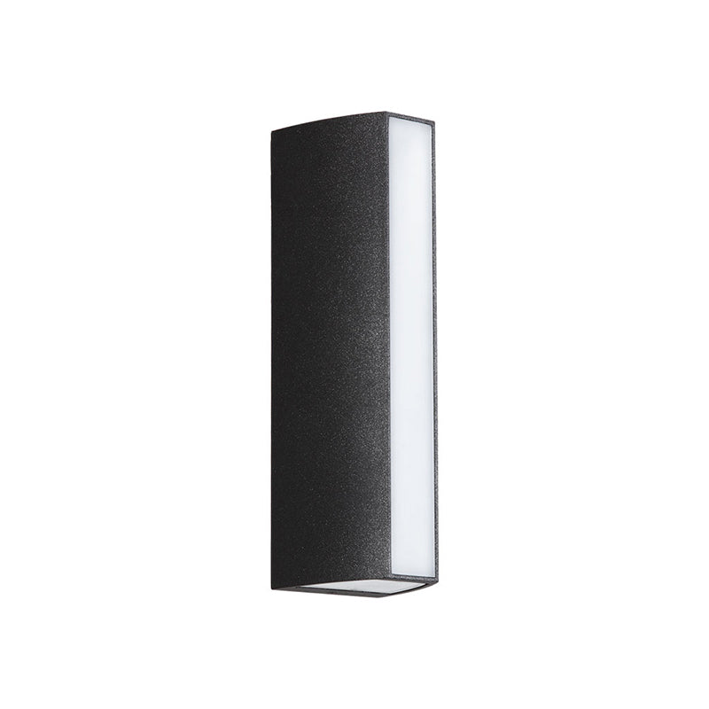 BowLift | Matte black rectangular LED wall light Simple style metallic wall lamp for outdoor use