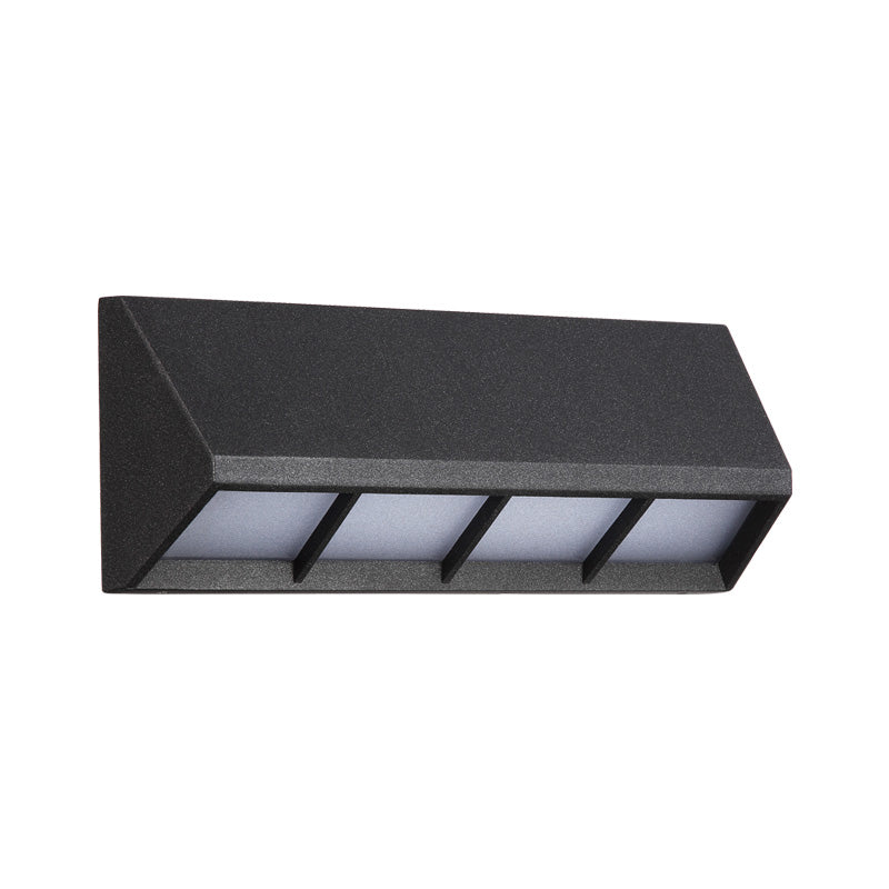 BowLift | Matte Black Triangular Prism LED Wall Light Modern Style Metal Wall Light for Outdoor