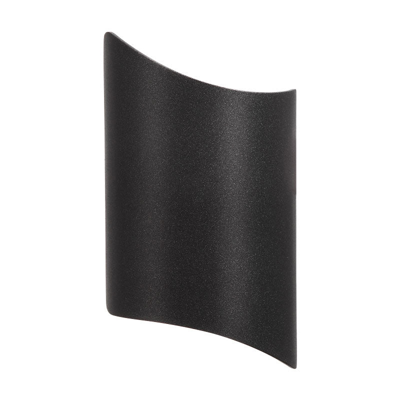 BowLift | Minimalistic LED Up Down Light Black Curved Wall Lamp with Metal Shade for the Garden