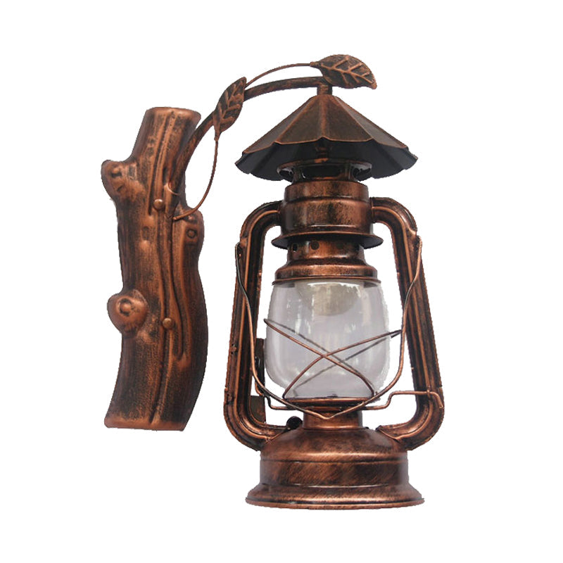 BowLift | Black/Bronze/Copper Kerosene Wall Lighting Coastal Clear Glass 1 Light Outdoor Wall Lamps Light