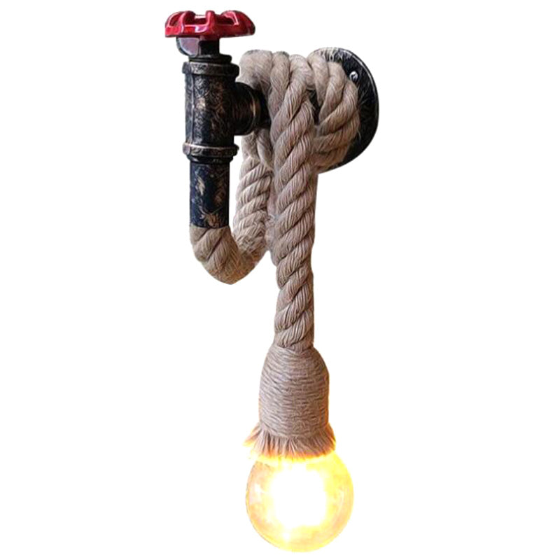 BowLift | 1-Light Faucet Wall Lamp Industrial Black Iron Wall Light Fixture with Cord Plug