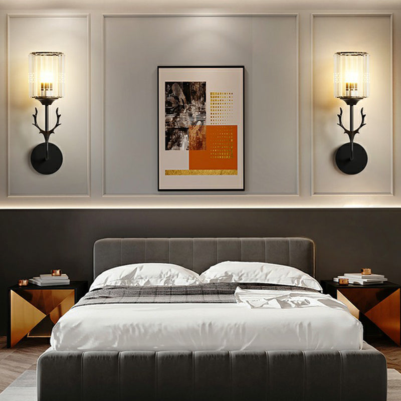 BowLift | Cylinder Wall Mount Light Nordic Crystal Prism Wall Lamp with Coral Widget