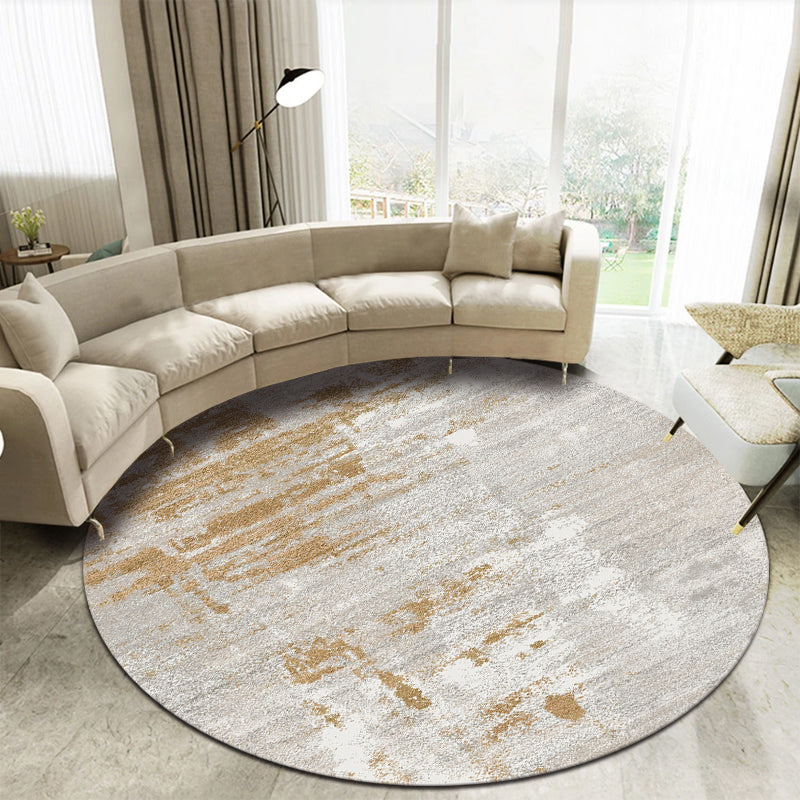 BowLift | Casual Living Room Rug Multi-Colored Abstract Printed Indoor Rug Polyester Pet-Friendly Stain-Resistant Rug