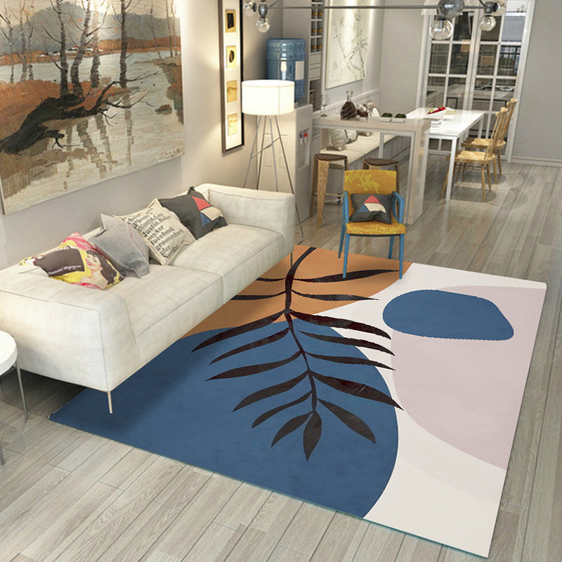 BowLift | Casual Living Room Rug Multicolored Color Blocked Rug Polypropylene Non-Slip Easy to Care Indoor Rug