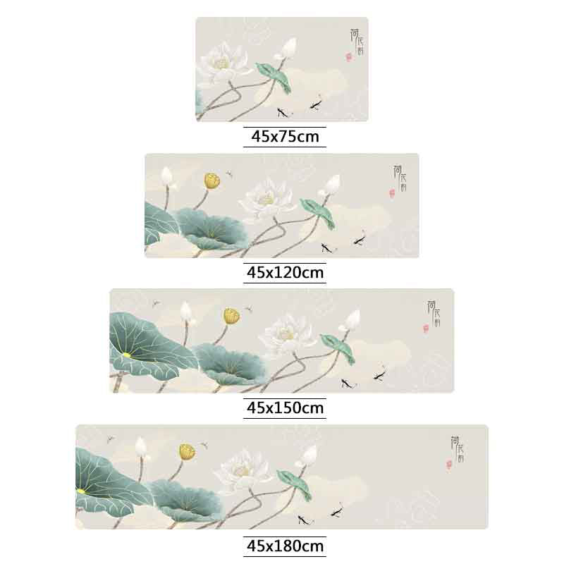 BowLift | Chinoiserie Floral Printed Rug Multicolor PVC Area Rug Non-Slip Back Pet-Friendly Indoor Rug for Bedroom