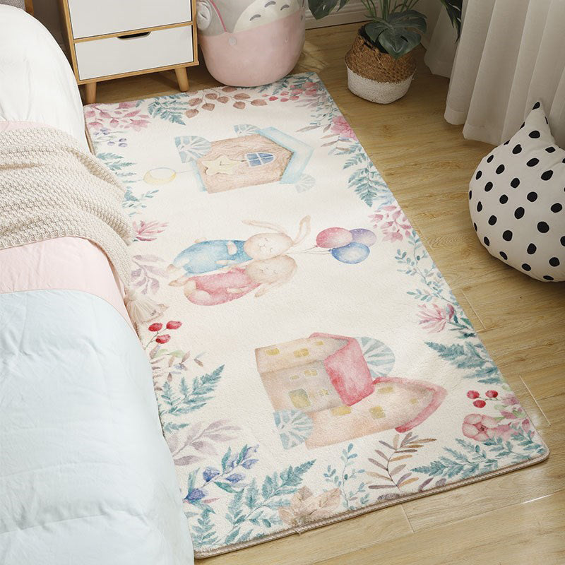 BowLift | Beautiful Bedroom Rug Multicolor Cartoon Pattern Indoor Rug Synthetic Non-Slip Stain-Resistant Rug