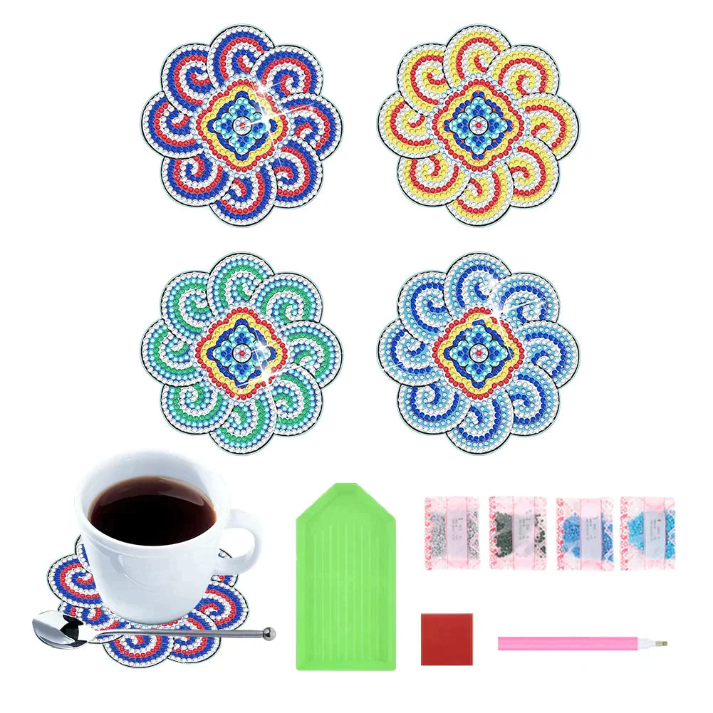BowLift | Diamond Crafts Coaster Diamond Painting Coaster (Mandala)