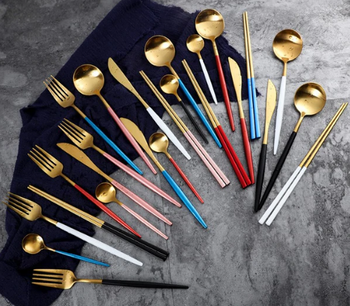 BowLift | 24-Piece Stainless Steel Gold-Silver Luxury Cutlery - RoyalGlow