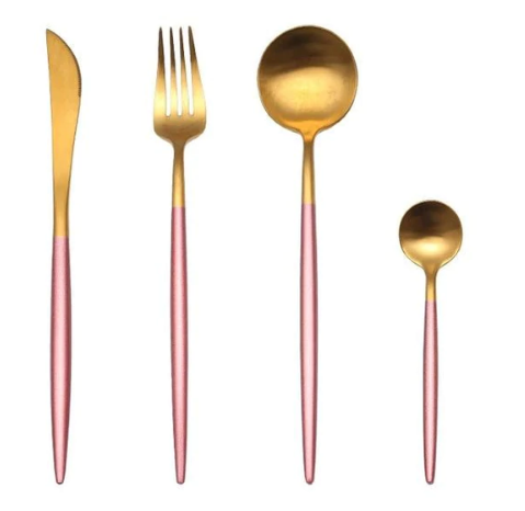 BowLift | 24-Piece Stainless Steel Gold-Silver Luxury Cutlery - RoyalGlow