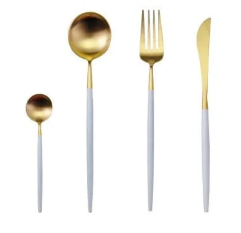 BowLift | 24-Piece Stainless Steel Gold-Silver Luxury Cutlery - RoyalGlow