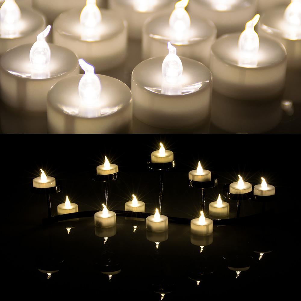 BowLift | 24-piece: Warm white tea lights timer flameless smokeless candles