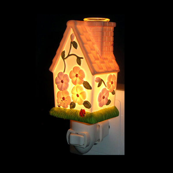 BowLift | 1 Light House Design Wall Sconces Light Lodge Ceramics Bedroom Night Light in Pink/White/Yellow