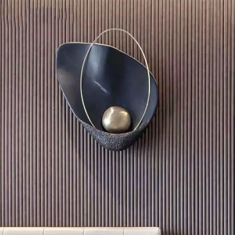 BowLift | Resin Shell-Shaped Wall Light Single Head Modern Metal LED Wall Light in White/Black Light