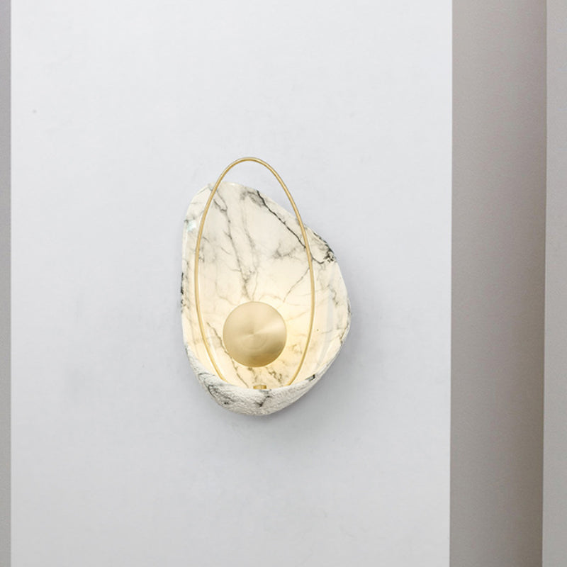 BowLift | Resin Shell-Shaped Wall Light Single Head Modern Metal LED Wall Light in White/Black Light