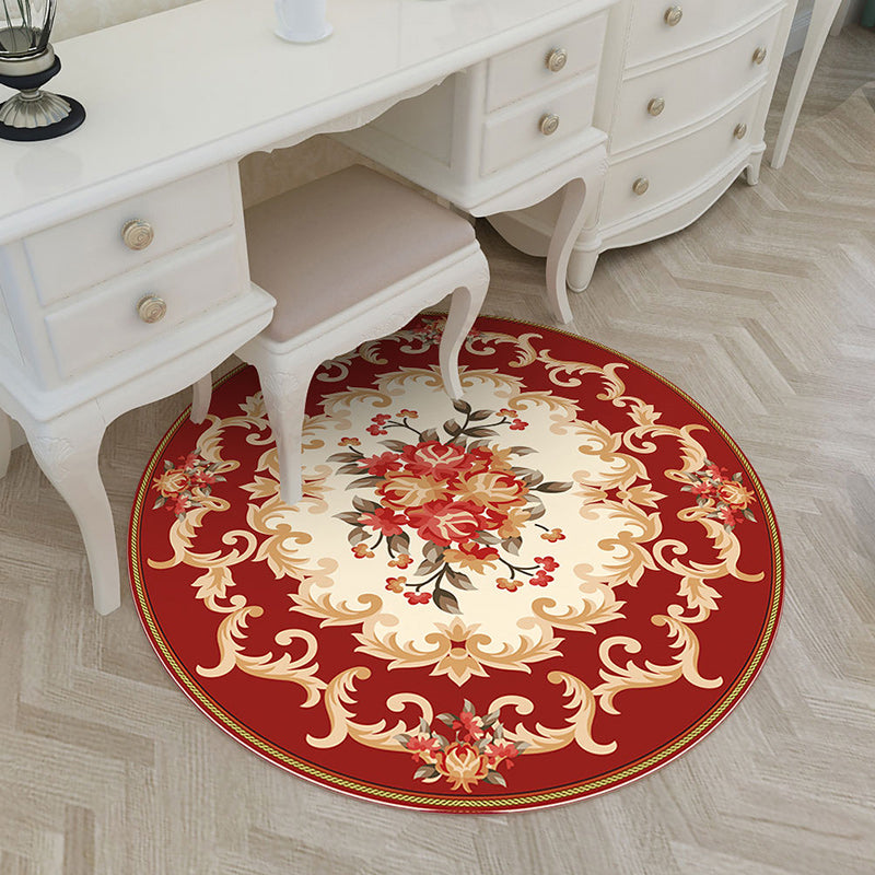 BowLift | Shabby Chic Living Room Rug Multicolored Flower Printed Indoor Carpet Non-Slip Pet-Friendly Area Rug