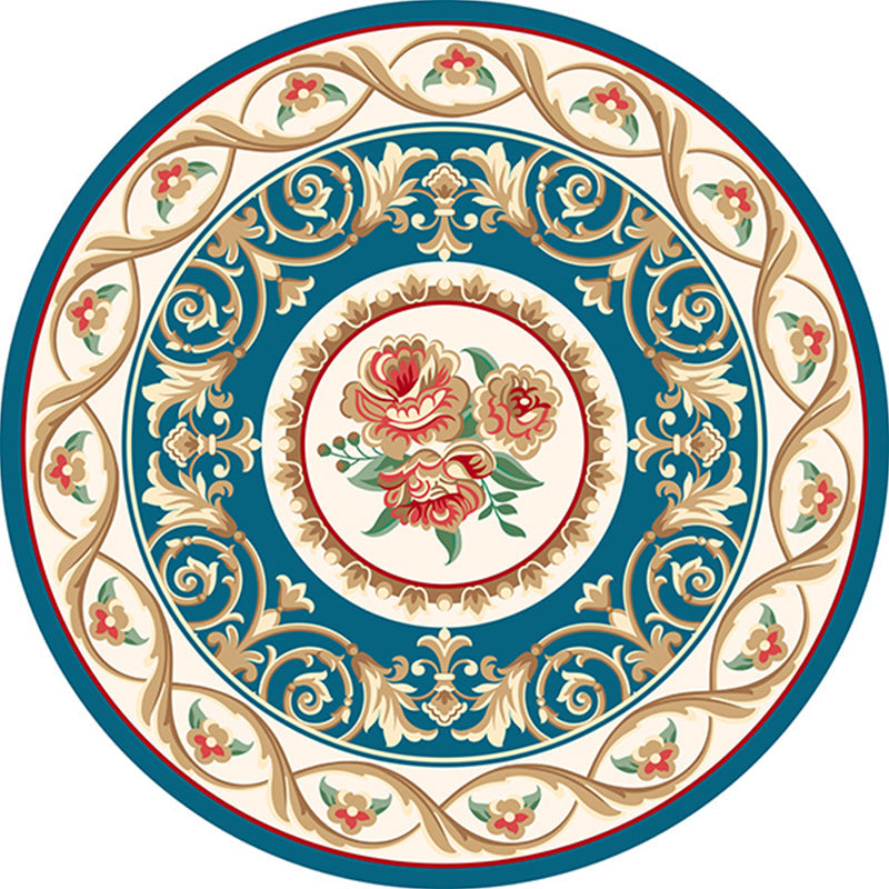 BowLift | Shabby Chic Living Room Rug Multicolored Flower Printed Indoor Carpet Non-Slip Pet-Friendly Area Rug