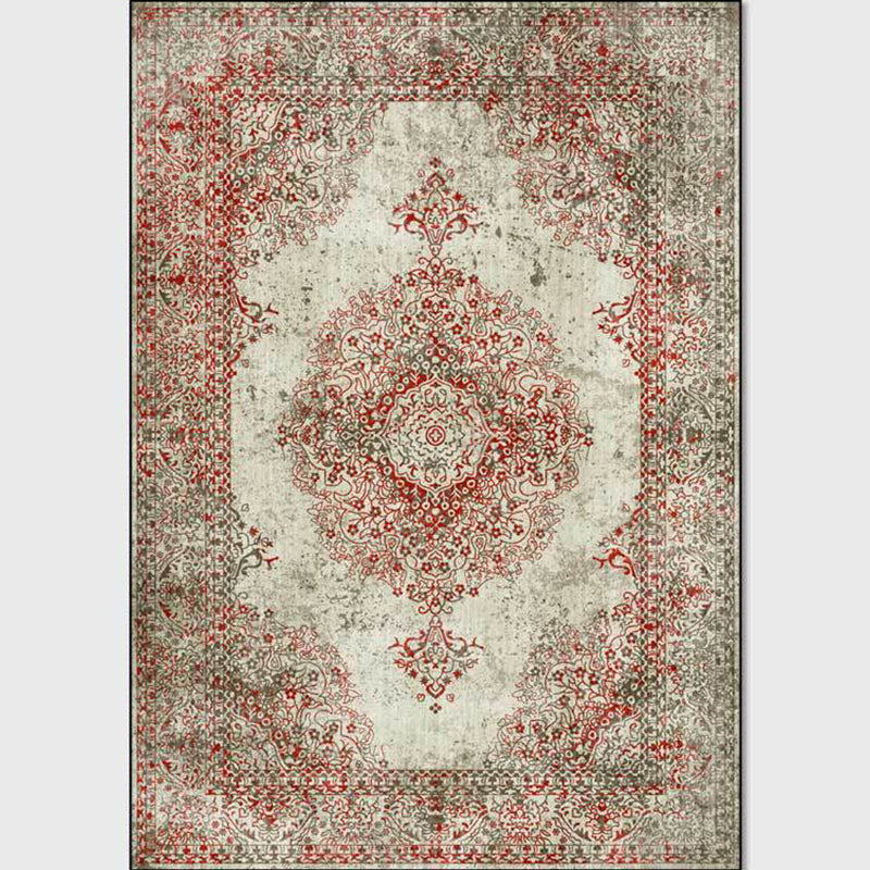 BowLift | Shabby Chic Geometric Printed Rug Multicolored Polyester Area Rug With Non-Slip Backing Pet-Friendly Indoor Rug for The Living Room
