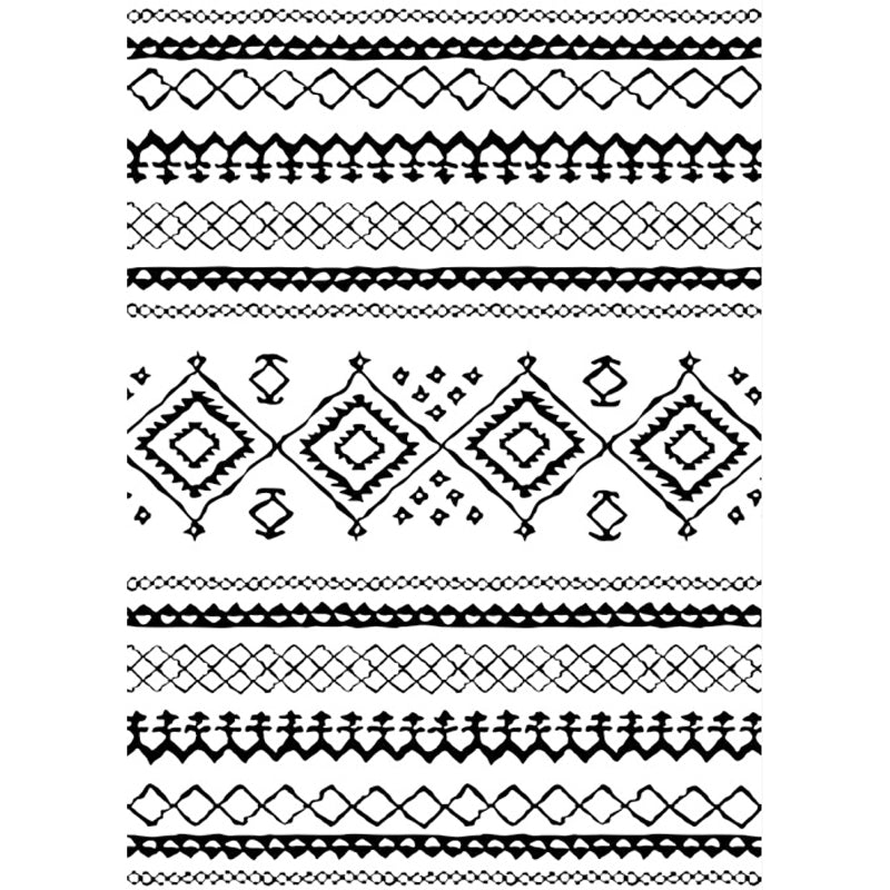 BowLift | Diamond geometric southwest rug for bedroom synthetic pet-friendly area rug in black and white