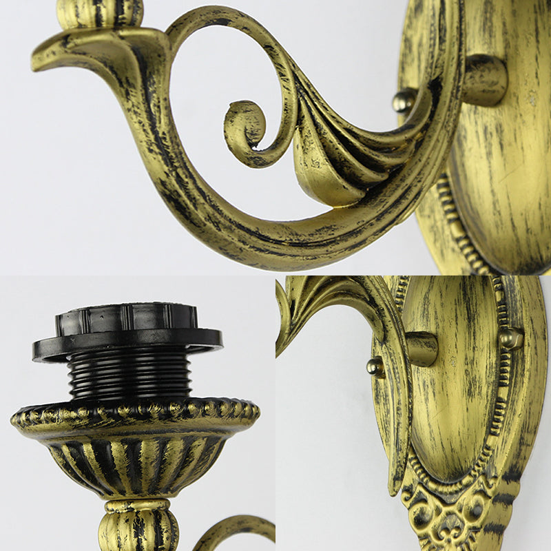 BowLift | Stained glass bowl wall lamp Vintage Tiffany 1 light wall lighting in clear/white for hallway