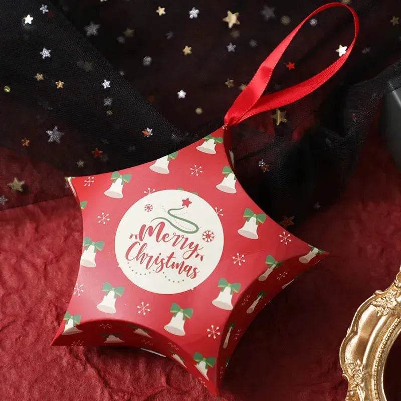 BowLift | Christmas Gift Boxes Santa Claus Candy Box Star Shape Merry Christmas Boxes Bags for Home New Year Xmas Decor Kids Gifts