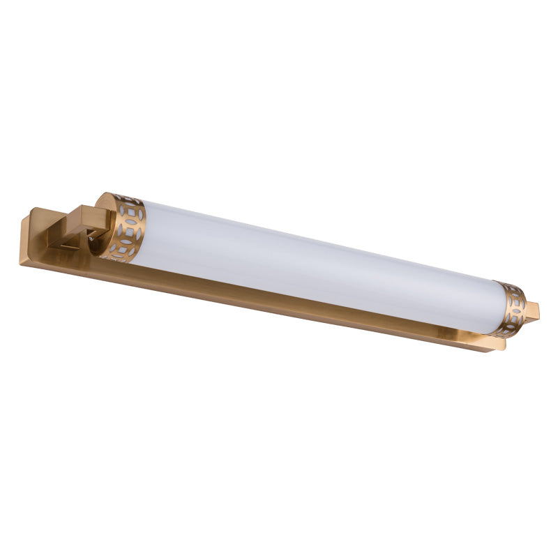 BowLift | Bronze Cylindrical Vanity Lighting Minimalist Acrylic LED Wall Lamp Sconces for Bathroom