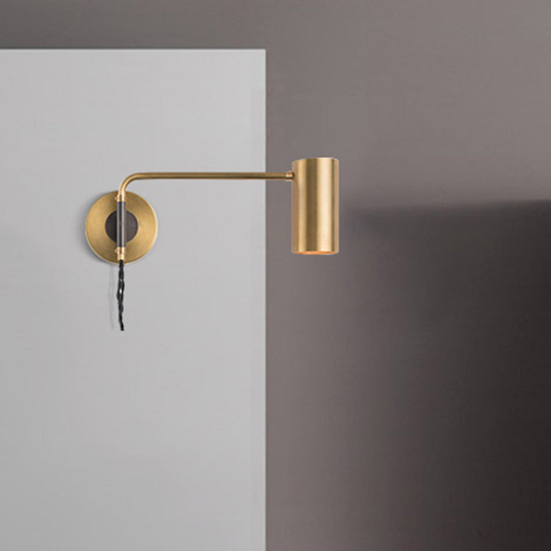 BowLift | Adjustable, tubular reading wall lamp minimalist metal 1-light bedside spotlight