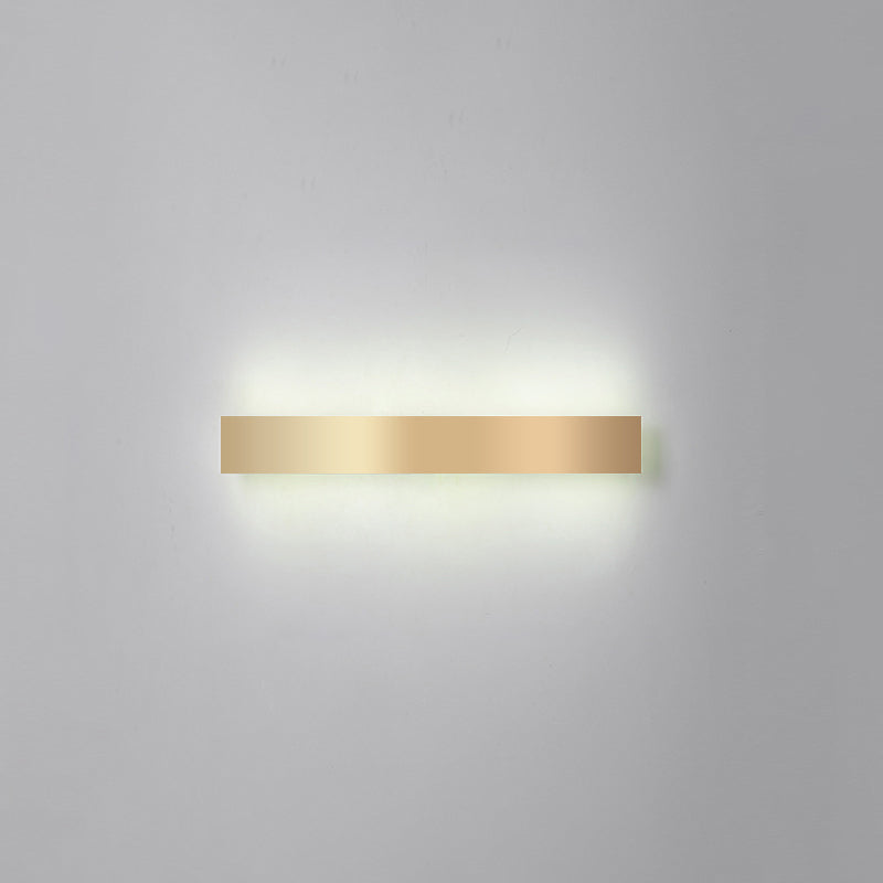 BowLift | Aluminium Beam-Shaped Flush Wall Sconce Minimalist Gold-Plated LED Wall Lamp for Living Room