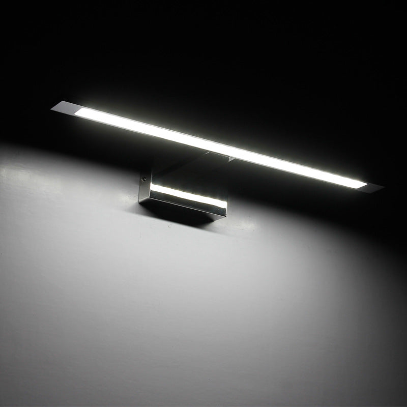 BowLift | Modern Linear Wall Lamp Stainless Steel LED Bathroom Lighting in Nickel
