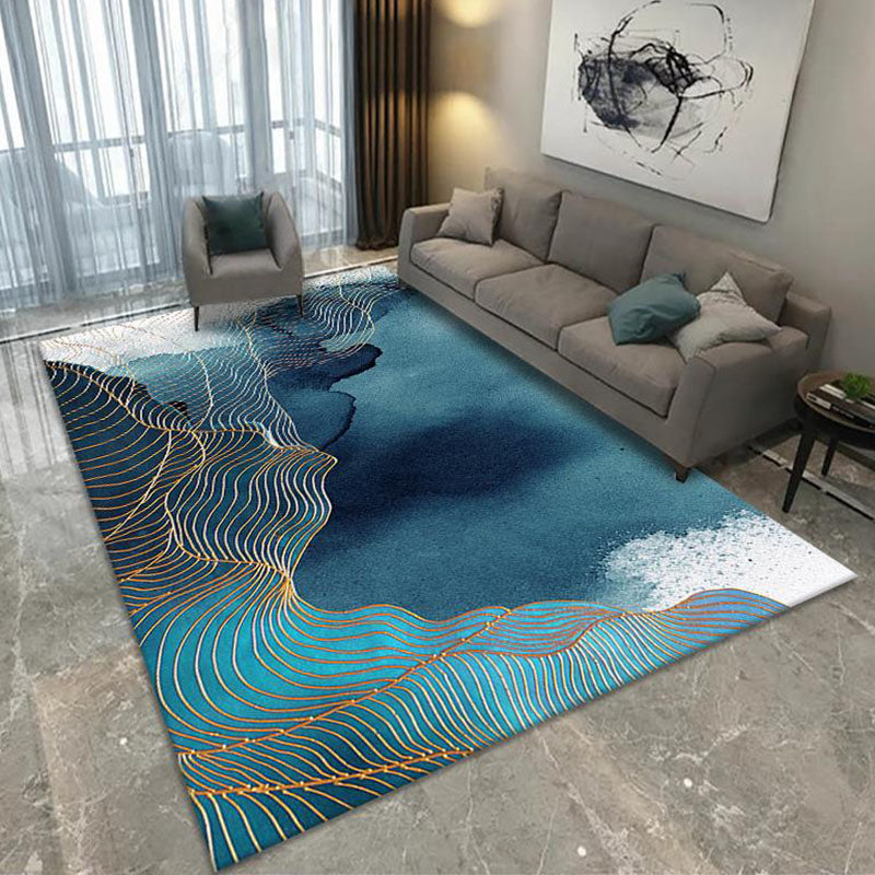 BowLift | Novelty Living Room Rug Multicolored Patterned Area Rug Non-Slip Backing Pet-Friendly Washable Indoor Rug