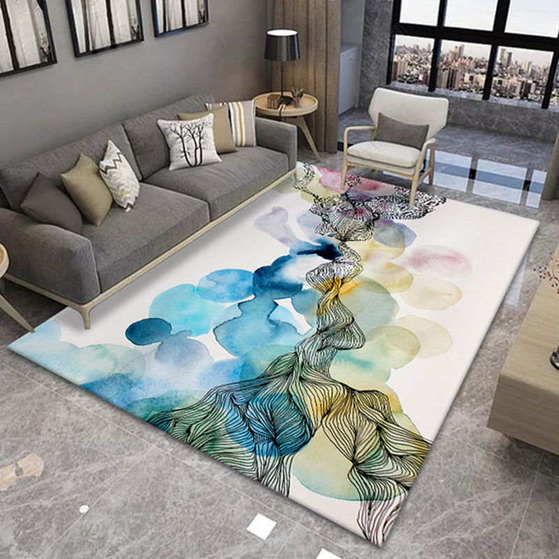 BowLift | Novelty Living Room Rug Multicolored Patterned Area Rug Non-Slip Backing Pet-Friendly Washable Indoor Rug